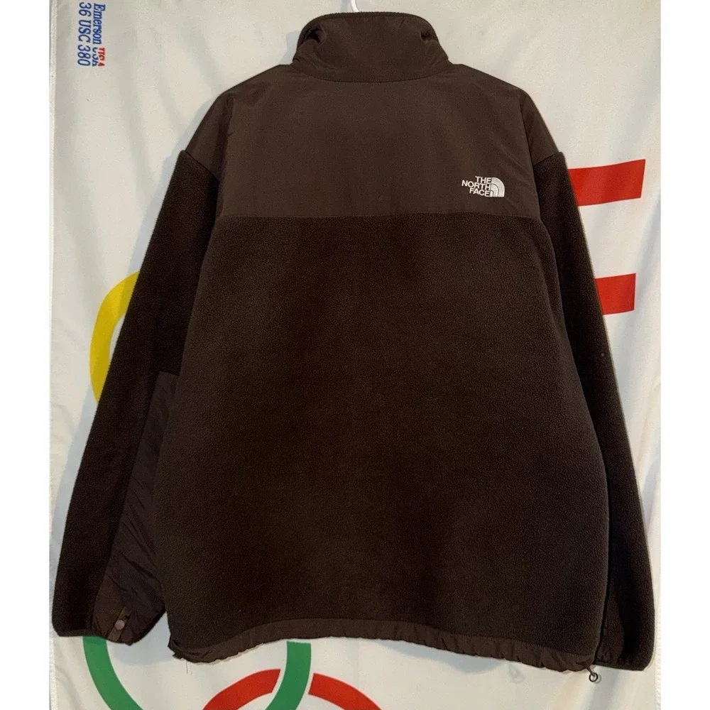 North Face Denali Jacket Mens Large Brown Fleece Full Zip Vintage
